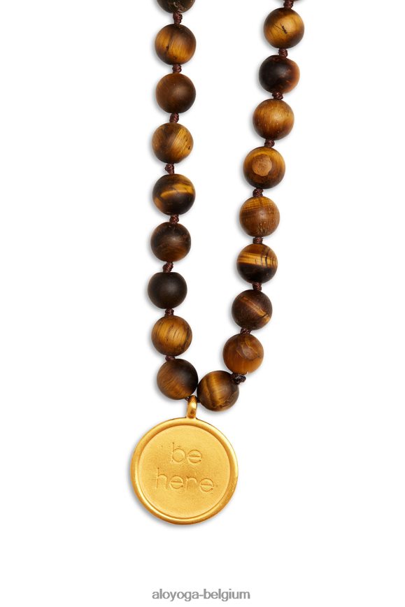 accessoires brun femmes TF6J8D1033 Alo Yoga collier mala oeil de tigre