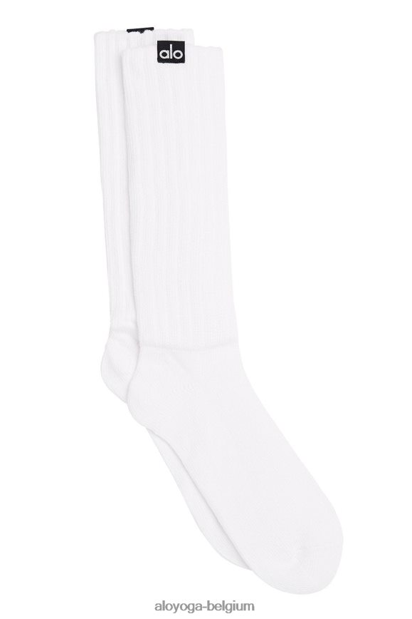 accessoires blanc femmes TF6J8D955 Alo Yoga chaussette froissée