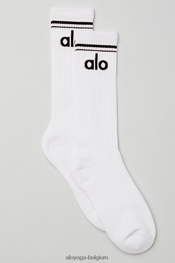 accessoires blanc noir femmes TF6J8D949 Alo Yoga chaussette rétro