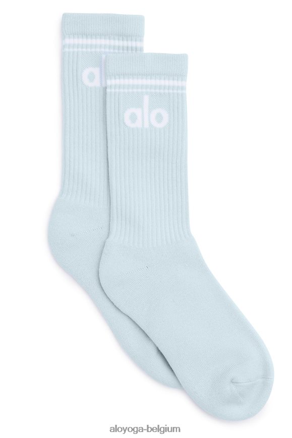 accessoires bleu poudre/blanc femmes TF6J8D948 Alo Yoga chaussette rétro