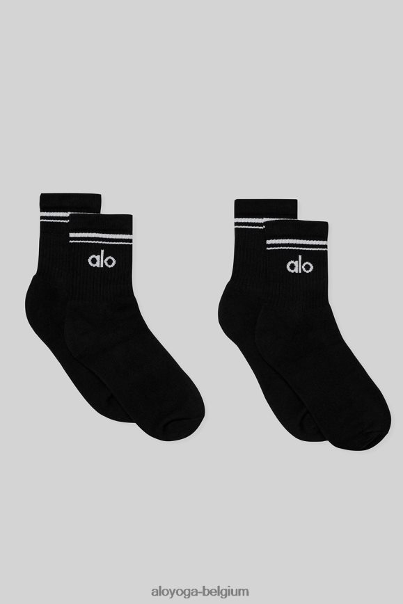 accessoires doux femmes TF6J8D961 Alo Yoga chaussettes rétro demi-équipage (paquet de 2)