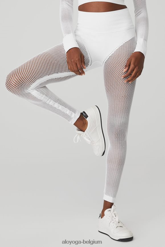 bas blanc femmes TF6J8D175 Alo Yoga legging open air illimité taille haute 7/8 sans couture