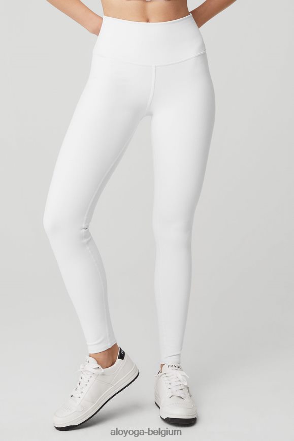 bas blanc femmes TF6J8D52 Alo Yoga legging aérographe taille haute