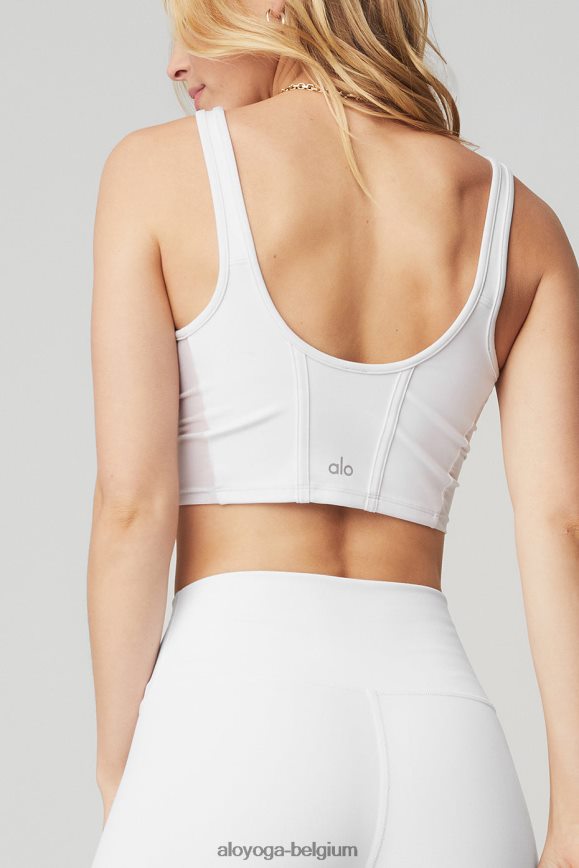 bas blanc femmes TF6J8D52 Alo Yoga legging aérographe taille haute