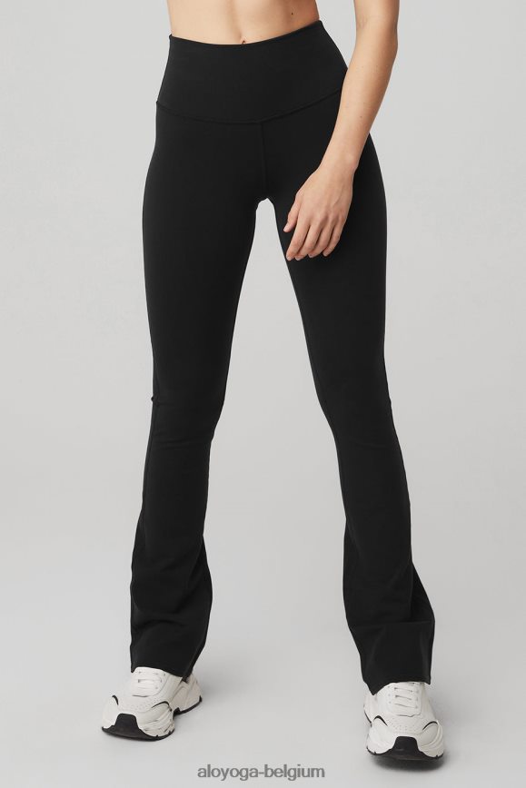 bas noir femmes TF6J8D43 Alo Yoga legging bootcut taille haute à l'aérographe