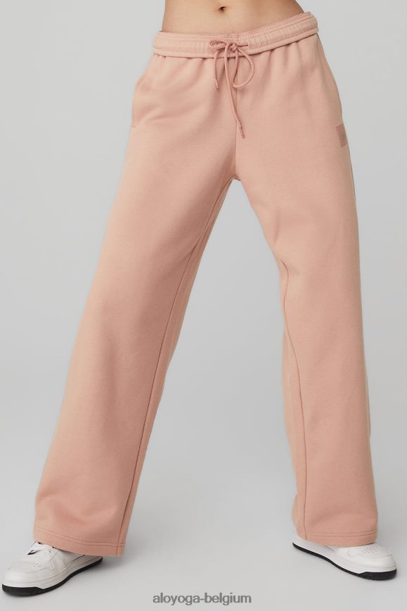 bas Argile molle femmes TF6J8D1223 Alo Yoga pantalon de survêtement épais de renommée