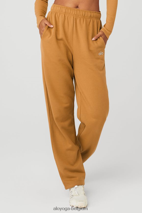 bas caramel au beurre femmes TF6J8D267 Alo Yoga accolade - pantalon de jogging droit