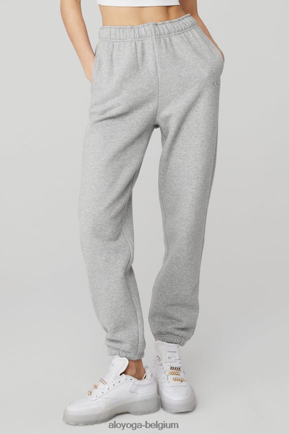 bas gris chiné athlétique femmes TF6J8D257 Alo Yoga pantalon de survêtement accolade