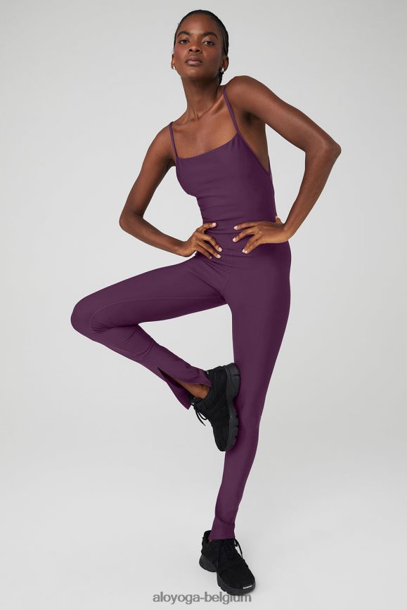 vêtements prune foncée femmes TF6J8D927 Alo Yoga Airlift Disco Daze Onesie