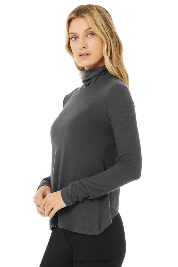 vêtements anthracite femmes TF6J8D1180 Alo Yoga embrasser à manches longues