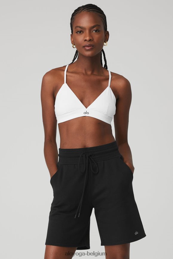 vêtements blanc noir femmes TF6J8D486 Alo Yoga soutien-gorge splendeur
