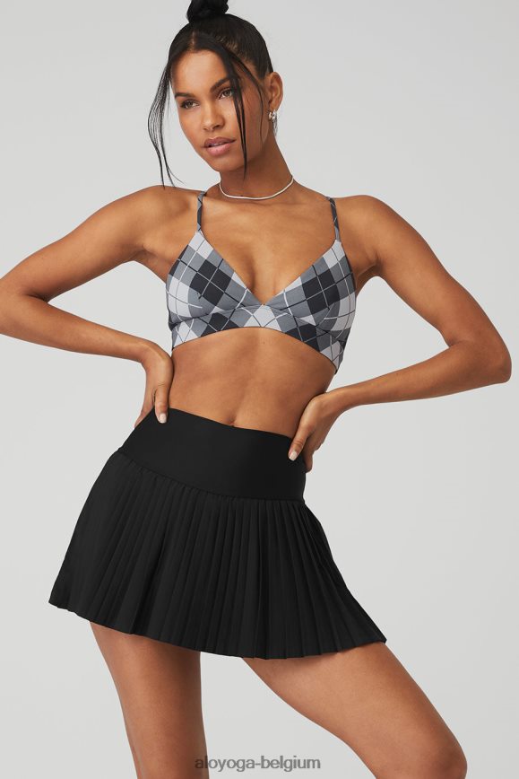 vêtements noir/anthracite femmes TF6J8D601 Alo Yoga soutien-gorge splendeur vapor argyle