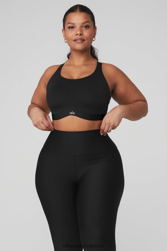 vêtements noir femmes TF6J8D562 Alo Yoga soutien-gorge power play à fort impact