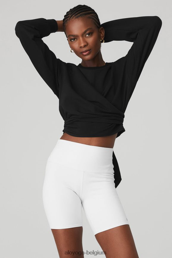 vêtements noir femmes TF6J8D633 Alo Yoga pull portefeuille de rêve