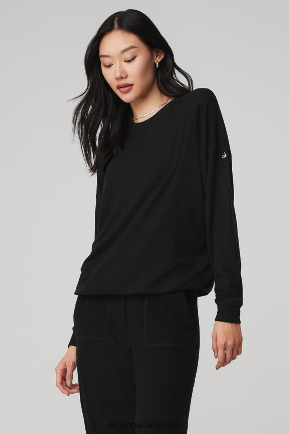 vêtements noir femmes TF6J8D659 Alo Yoga pull soho