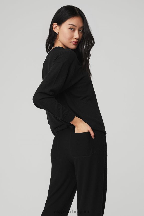vêtements noir femmes TF6J8D659 Alo Yoga pull soho