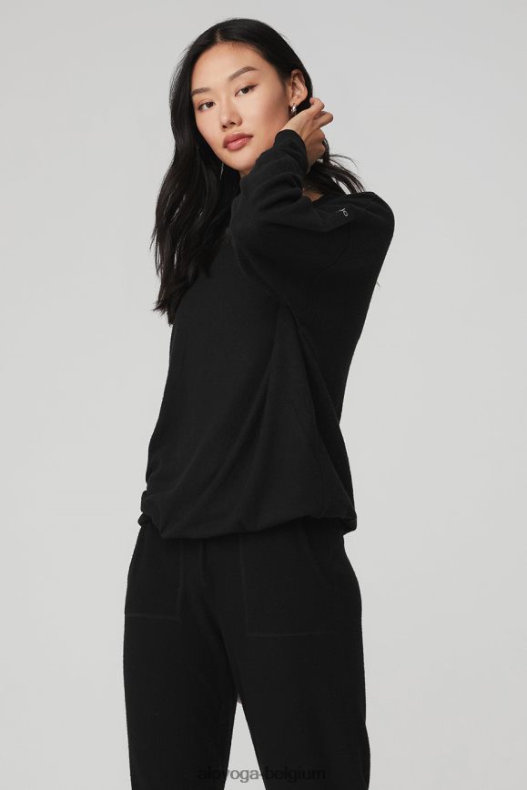 vêtements noir femmes TF6J8D659 Alo Yoga pull soho
