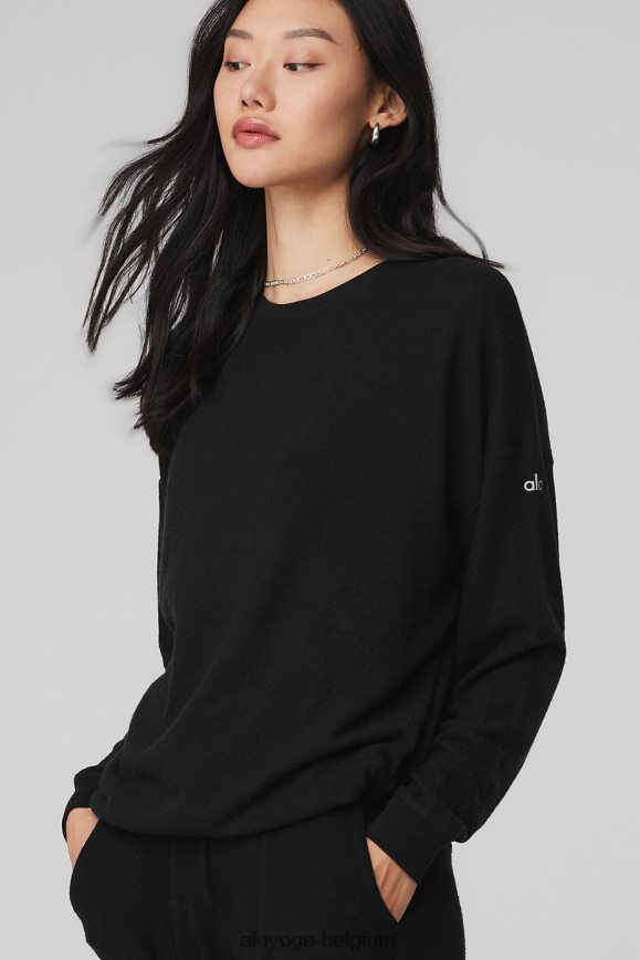 vêtements noir femmes TF6J8D659 Alo Yoga pull soho