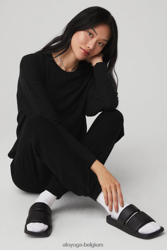 vêtements noir femmes TF6J8D659 Alo Yoga pull soho