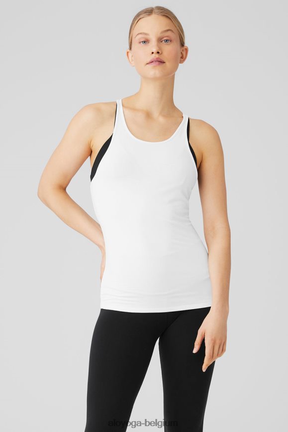 vêtements blanc femmes TF6J8D304 Alo Yoga sélectionner le réservoir