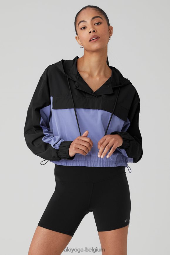 vêtements noir/bleu infini femmes TF6J8D809 Alo Yoga sweat à capuche anorak international