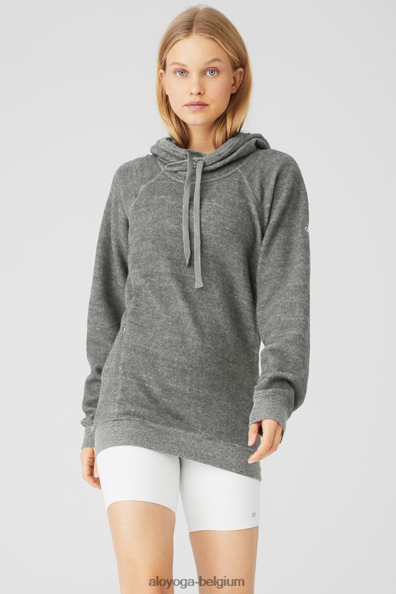 vêtements trimélange gris femmes TF6J8D856 Alo Yoga sweat à capuche triomphe