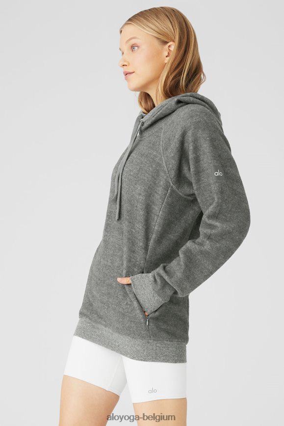 vêtements trimélange gris femmes TF6J8D856 Alo Yoga sweat à capuche triomphe