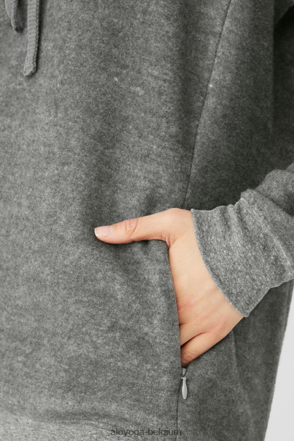 vêtements trimélange gris femmes TF6J8D856 Alo Yoga sweat à capuche triomphe