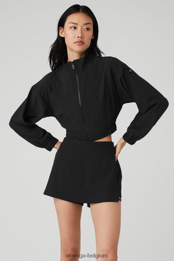 vêtements noir femmes TF6J8D704 Alo Yoga veste de club-house