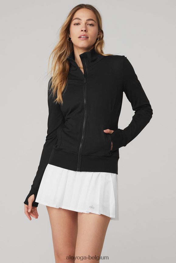 vêtements noir femmes TF6J8D708 Alo Yoga veste contour