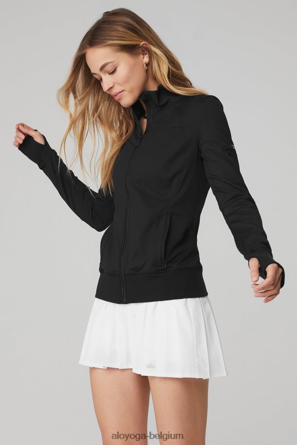 vêtements noir femmes TF6J8D708 Alo Yoga veste contour