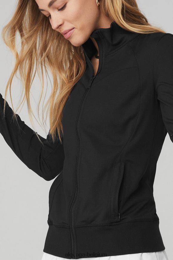 vêtements noir femmes TF6J8D708 Alo Yoga veste contour
