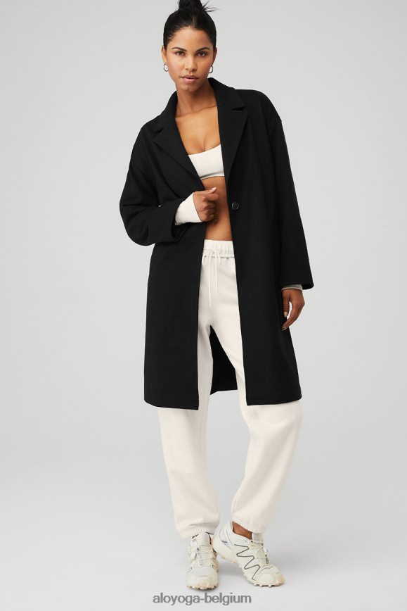 vêtements noir femmes TF6J8D710 Alo Yoga trench blazer vip