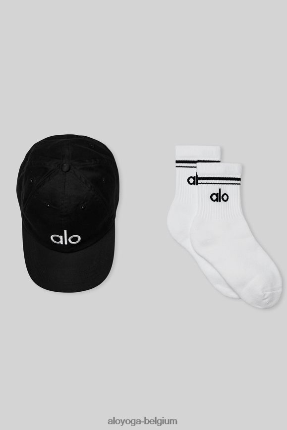 accessoires doux Hommes TF6J8D1693 Alo Yoga ensemble demi-équipage chaussettes rétro et casquette décontractée