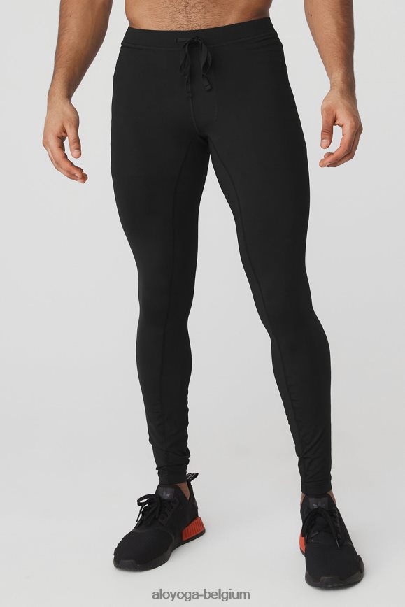 bas noir de jais Hommes TF6J8D1584 Alo Yoga pantalon de compression guerrier