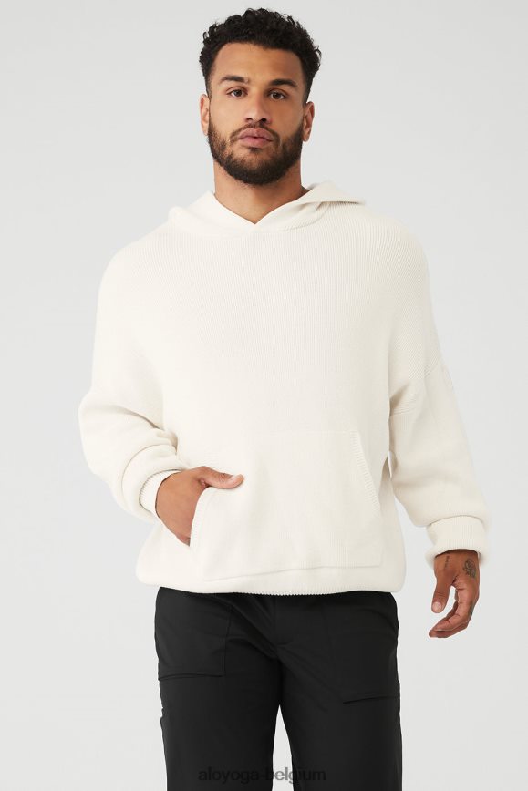 hauts Ivoire Hommes TF6J8D1602 Alo Yoga pull à capuche érudit
