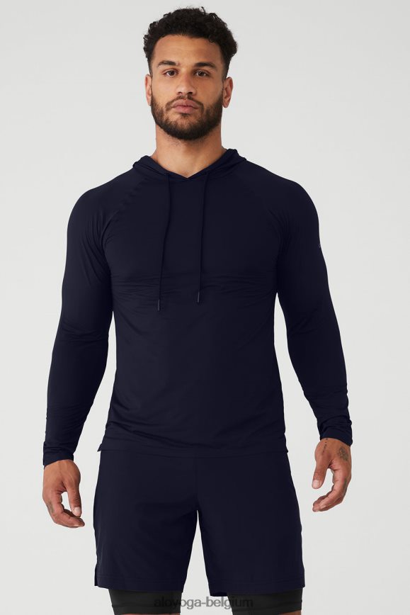 hauts marine Hommes TF6J8D1502 Alo Yoga coureur à capuche idole