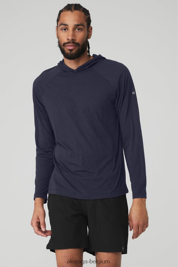 hauts vraie marine Hommes TF6J8D1820 Alo Yoga coureur à capuche