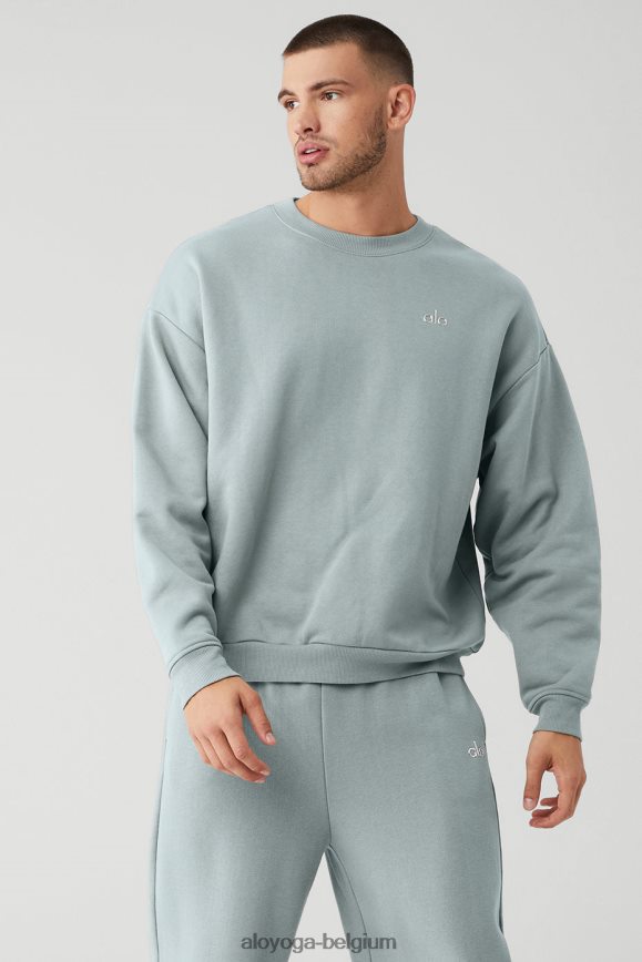 hauts gris cosmique Hommes TF6J8D1452 Alo Yoga pull ras du cou accolade