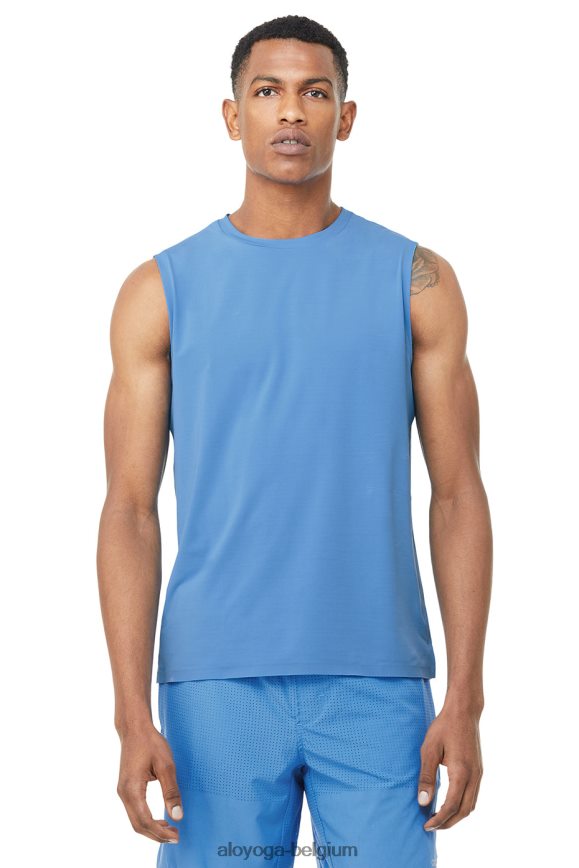 hauts bleu primaire Hommes TF6J8D1792 Alo Yoga réservoir de performance idole