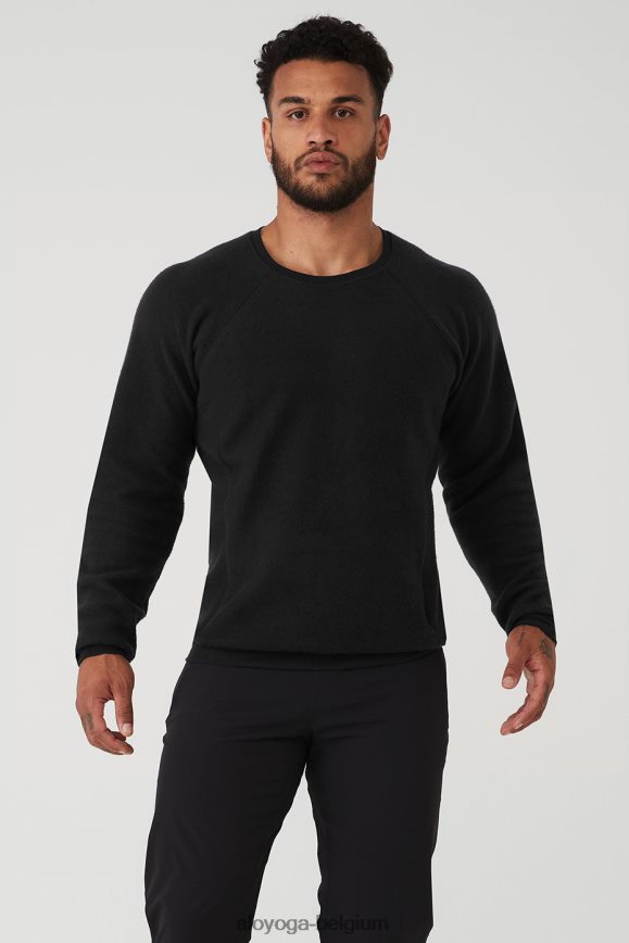 vêtements d'extérieur trimélange noir uni Hommes TF6J8D1718 Alo Yoga sweat à col ras du cou Triumph