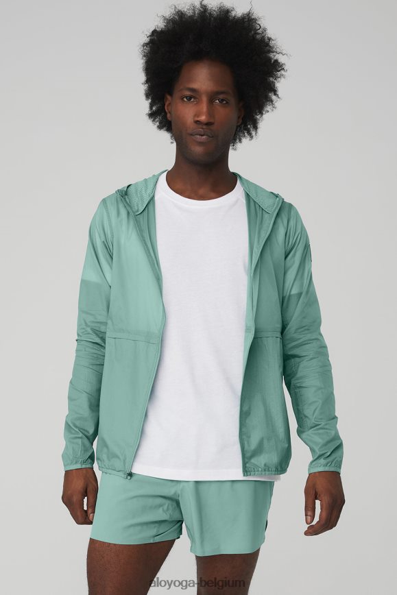 vêtements d'extérieur agave bleu Hommes TF6J8D1779 Alo Yoga répéter la veste de course
